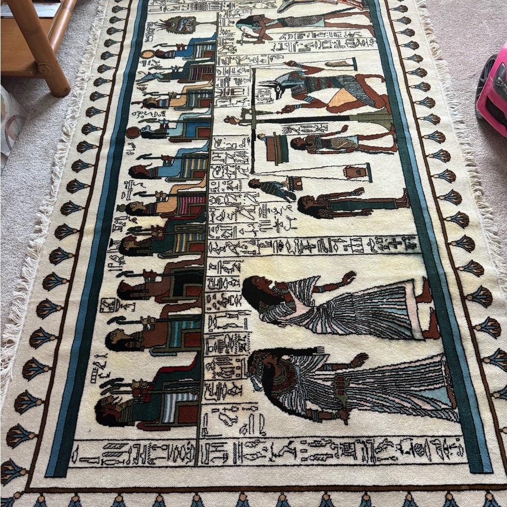 Egyptian Themed Tapestry Rug